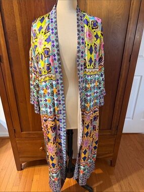 Zara Patchwork Belted Kimono Robe